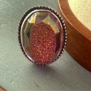 Colleen Lopez 925 Sterling Silver Druzy Ring Size 6.5